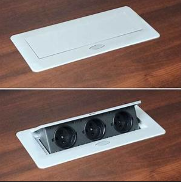 Hidden Worktop Electrical Sockets 226*112*68mm Install Size 2 USB Charger