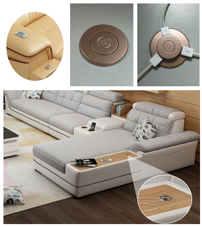 Multi - Color USB Pop - Up Mobile Phone Charger Hidden Sofa Desktop Coffee Table Fast Charging Device