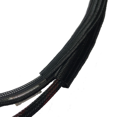 China Self - Rolling Open Braided Vertical Tube Diameter 12mm Wire Harness Longitudinally Wrapped supplier