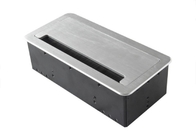 Silver Brush Table Socket Box 5mm Alloy Plate 2 Universal Power Plug