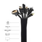 China Black 19 - 20 inch Flexible Cable Management  Under Table Cable Organizer for TV / Computer factory