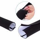 Black Color 3m Cable Sleeve / Adjustable Flexible Neoprene Velcro Cable Organizer For Computer Desk