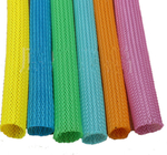 Automatic Telescopic 20mm Circular Braided Mesh Tube / Colored Round Snake Skin Mesh Protection Tube