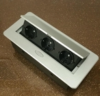 China European Standard Conference Table Pop Up Desktop Socket With Zinc Alloy + Iron Plate Material factory