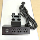 American Aluminum Alloy Fire Safety Desk Mount Power Strip Clip Table Type Installation