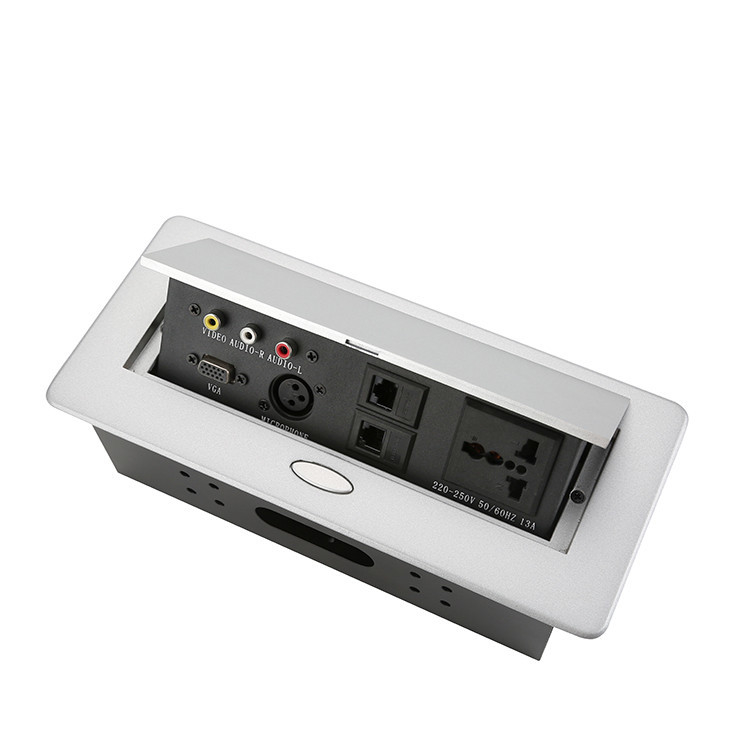 Customize Desktop Pop Conference Table Socket Telephone Audio Terminal Box
