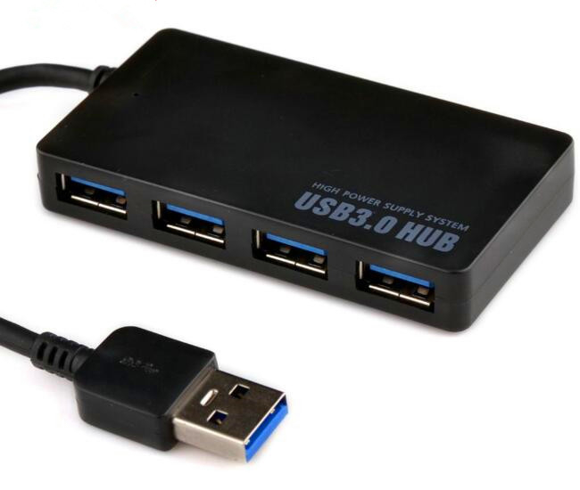 Jiansheng Hub USB Splitter 3.0 High Speed Expansion One Tow Four Interface HUB Hub Black Beautiful Color : Black 