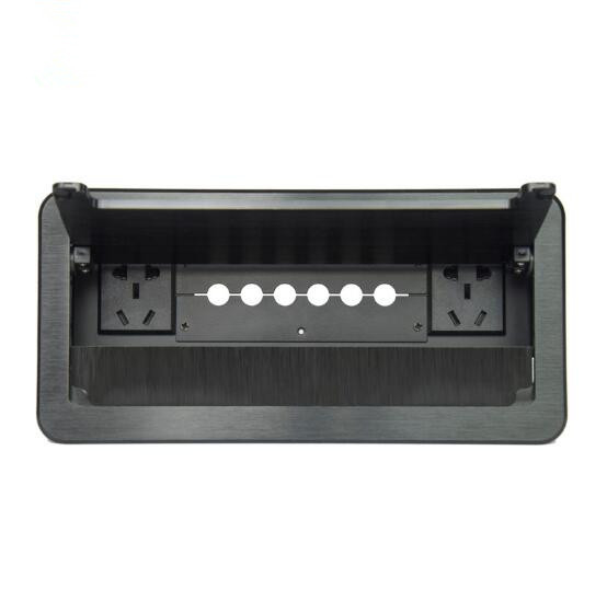 Tablettop Cable Cubby Box Socket Pull Cable Type Perforated Cable Box