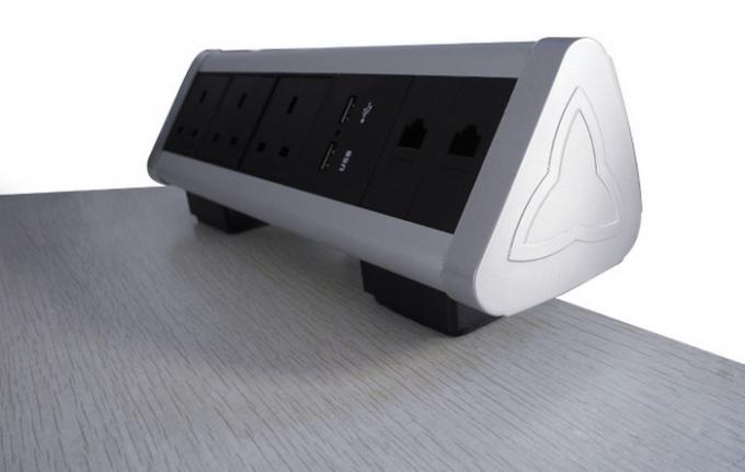 Clamp On Desk Mount Power Strip , Desktop Power Strip Universal 250V Max Voltage