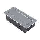 Silver color Pop-Up desktop power socket outlet for furniture table /hotel project pop up socket