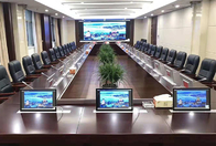 Conference Room Desktop LCD Monitor Audio Microphone Lifting Mechanism Implicit LED Screen Display Office System