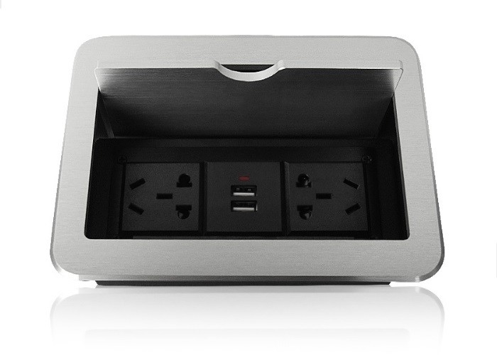 Cover - Sliding Cable Cubby Box , Furniture Conference Table Cubby 250 Voltage