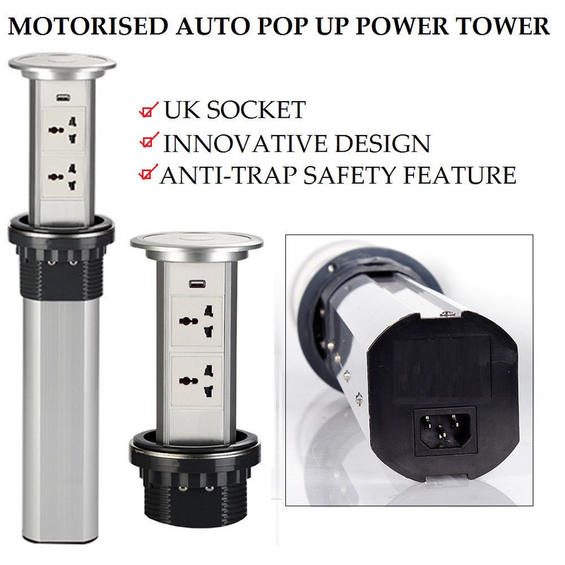 Anti - Trap Motorized Pop Up Socket Easy To Install Innovative Design